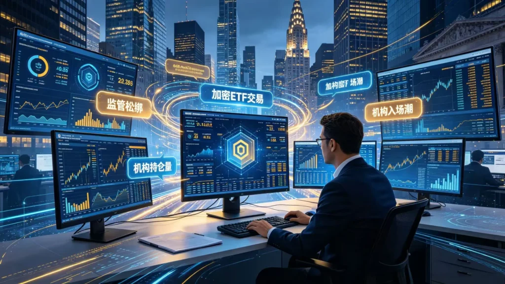 华尔街机构交易加密 ETF,美国加密监管松绑后机构加速入场