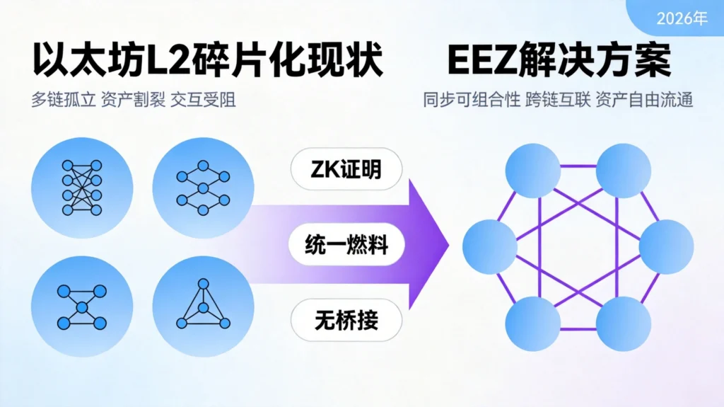 L2碎片化问题与EEZ解决方案对比,ZK证明实现链间同步可组合性