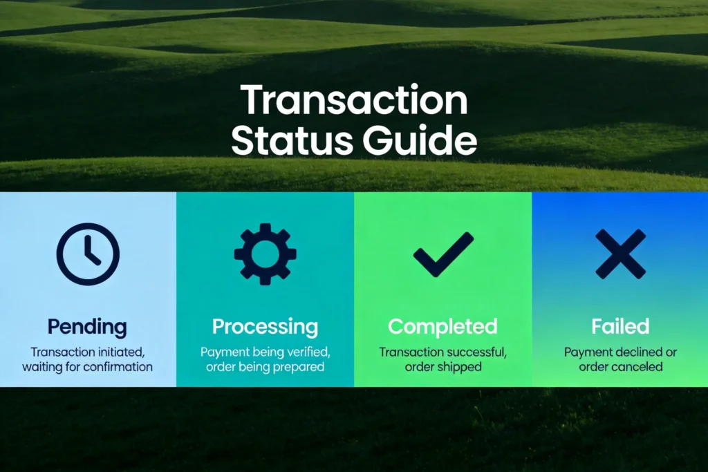 蓝绿科技风格交易Pending/Success/Failed三种状态解析图,链上交易状态识别指南