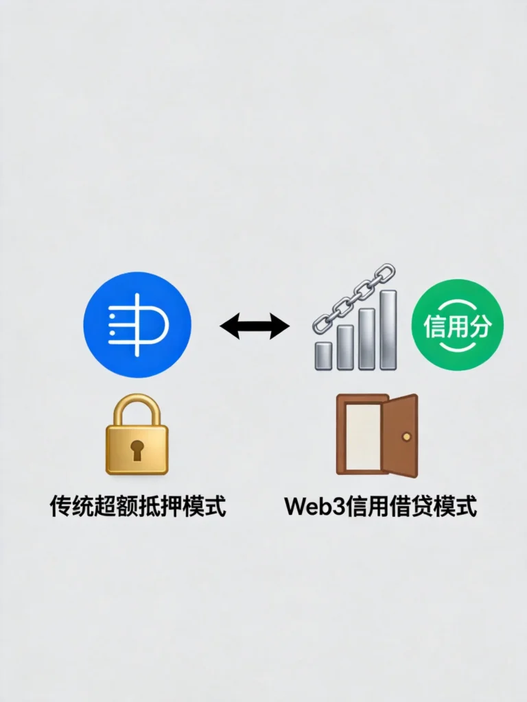 传统超额抵押与Web3信用借贷对比插图