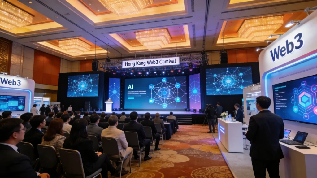 AI与Web3融合：国际科技大会现场舞台与区块链展览场景