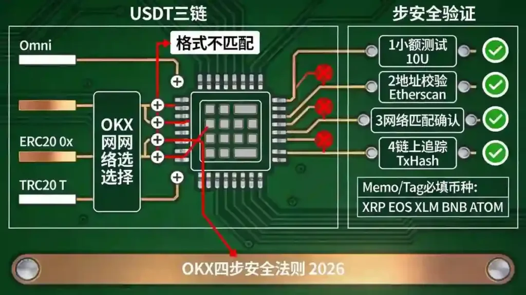 OKX提币三链路由安全法则