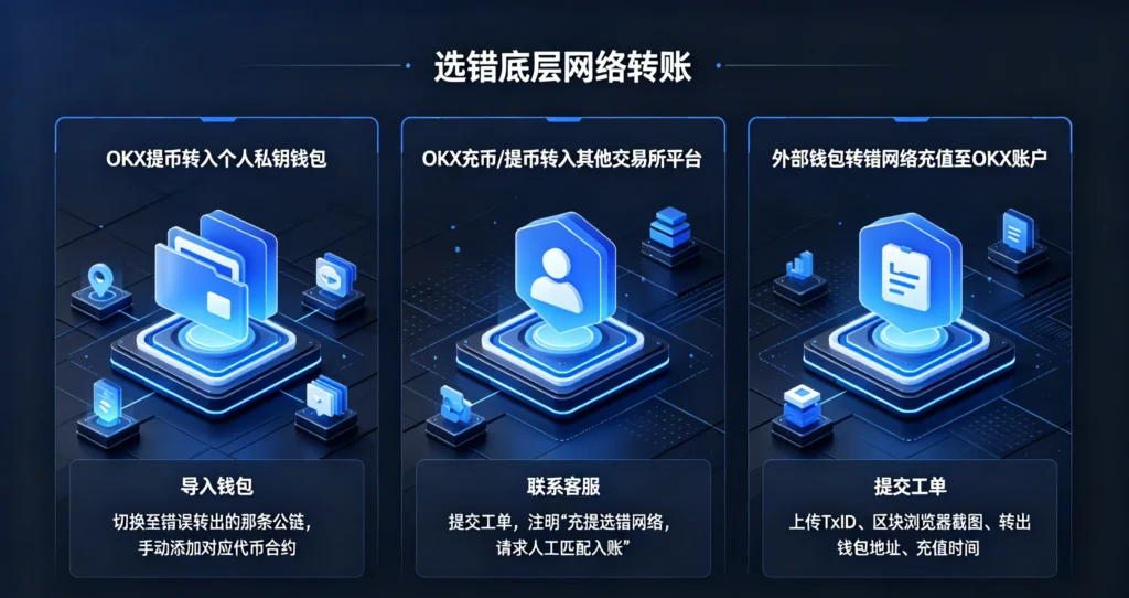 转账三类失误处置流程示意图