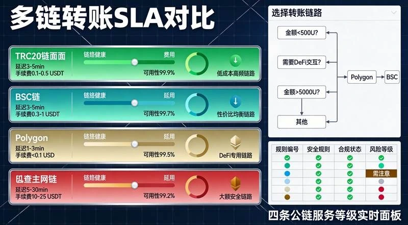 多链路SLA对比面板
