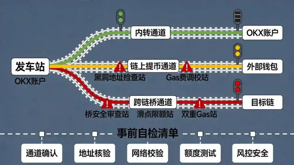 三路径道岔导航与自检清单