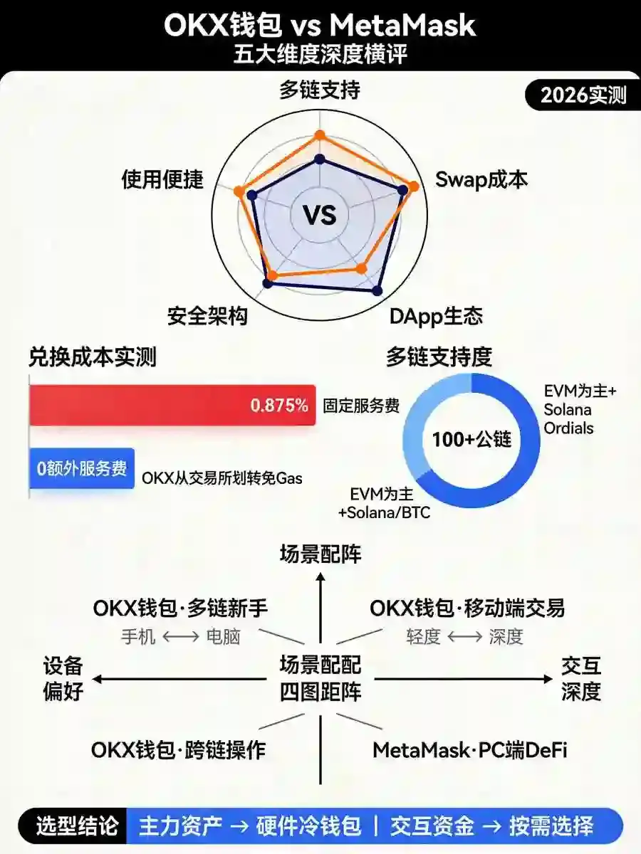 交易所钱包 vs MetaMask:功能对比、手续费差异、多链支持度,到底该把主力资产放哪? - 链界