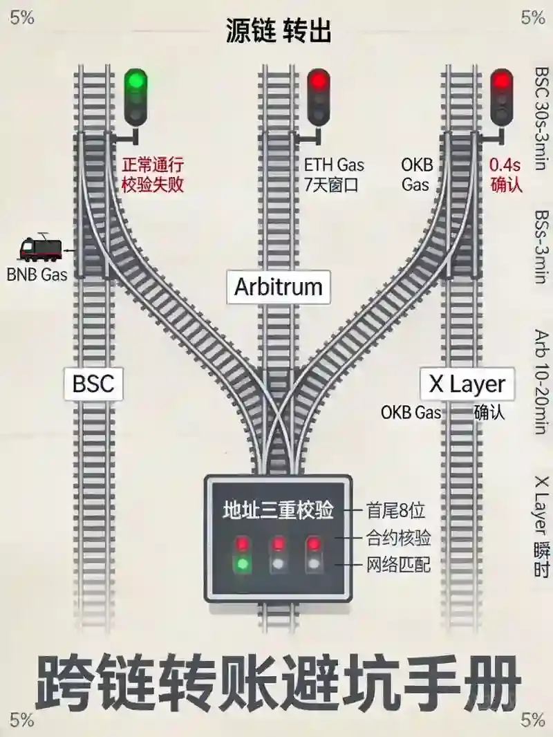 欧亿跨链转账避坑手册：BSC、Arbitrum、X Layer三条主流通道实测，附地址校验与Gas设置防丢币清单