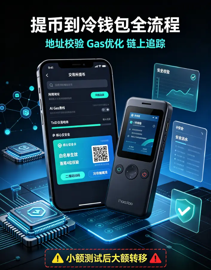提币到冷钱包全流程:地址校验、Gas费优化与链上确认状态的实时追踪方法